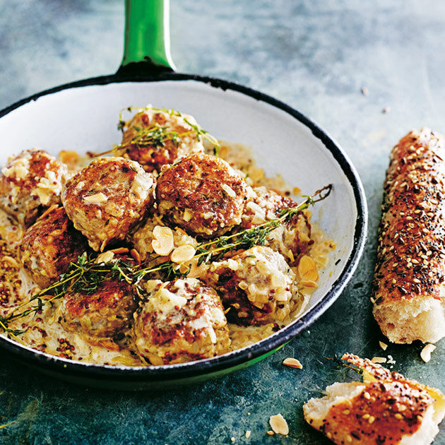Mushroom-and-butter-bean-balls-with-creamy-mustard-sauce