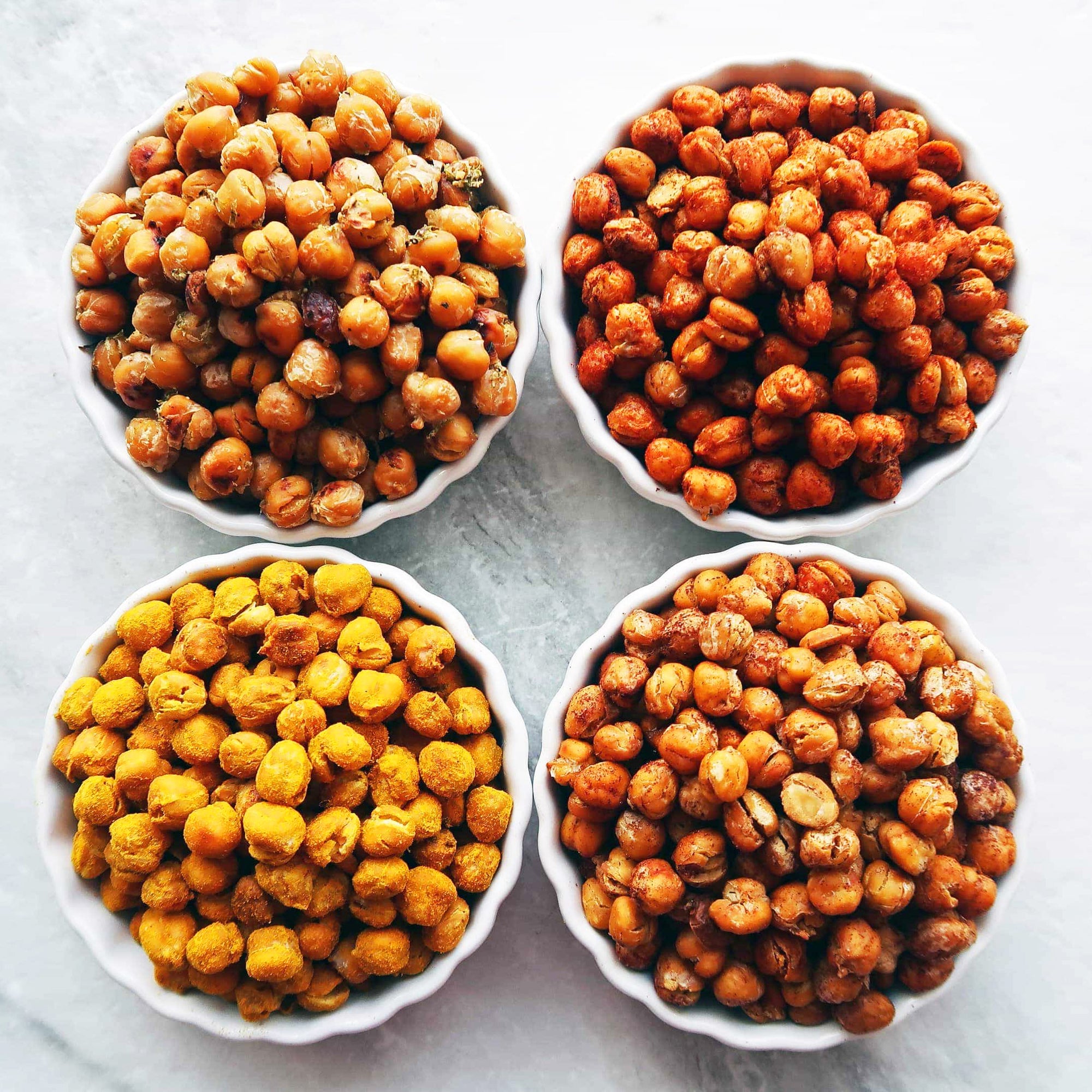 Crunchy Oven Roasted Chick Peas | Four Flavours! - Two Busy Bees Honey