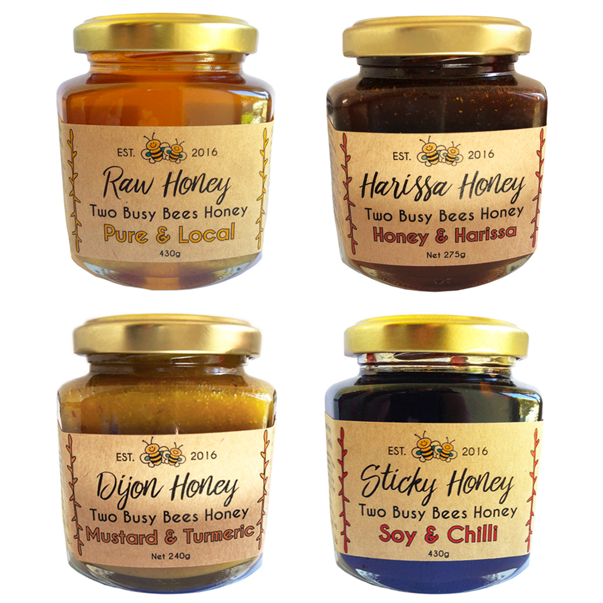 Honey dressings from Two Busy Bees Honey