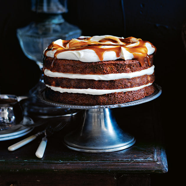 Banana-layer-cake-with-honey-cream-and-whisky-caramel