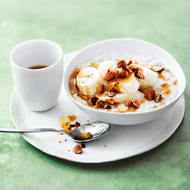 Banana and Almond Porridge with Burnt Butter Honey from Two Busy Bees Honey