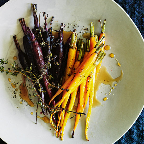 Honey and Lemon Thyme Roasted Carrots from Donna Hay using Two Busy Bees Honey