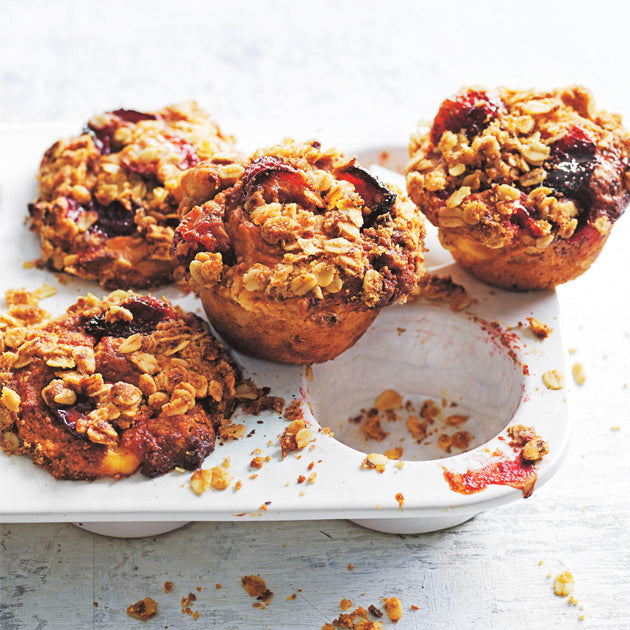 Strawberry and Ricotta Muffins with Oat Crumble Topping