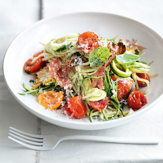 Zucchini-Noodles-with-Honey-Prosciutto-from-Donna-Hay-using-Two-Busy-Bees-Honey