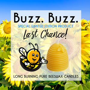     Limited-Edition-Beeswax-Candle-Last-Chance-Two-Busy-Bees-Honey