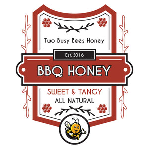 Two-Busy-Bees-Honey-BBQ-Honey-Bottle-Label